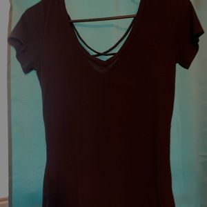 Hollister cross back v neck tee